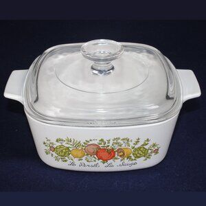 Vintage Corning Ware® Spice of Life 1½ Qt. Casserole with Pyrex Lid A7C